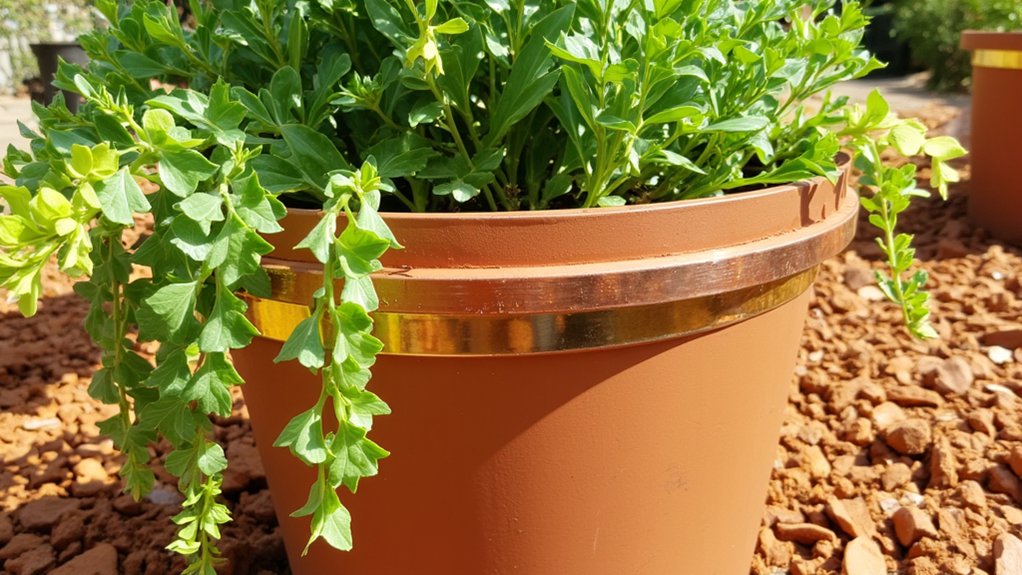 copper tape deters slugs