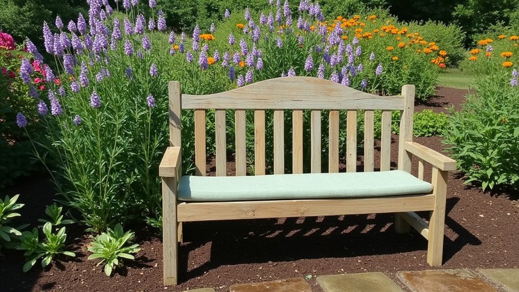cozy butterfly observation bench