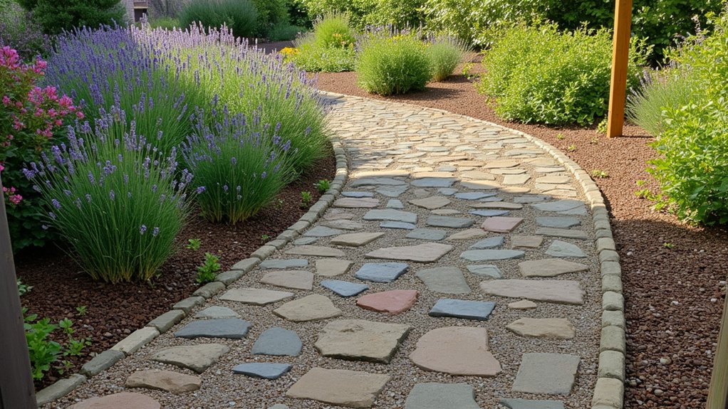 crafting natural stone pathways
