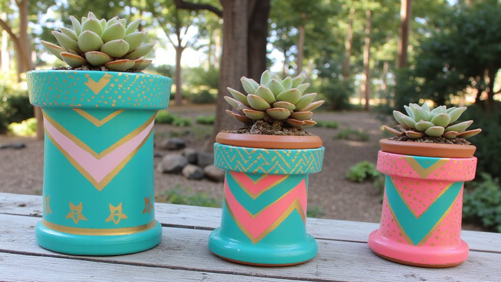 create unique painted pots