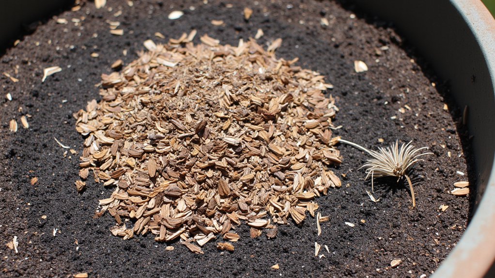 crushed pine needles soil amendment