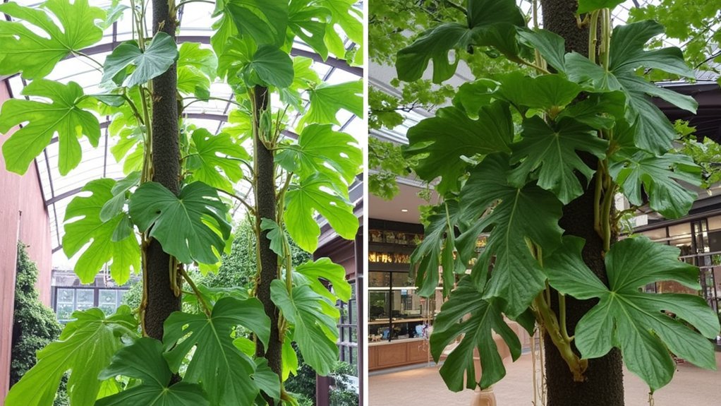 distinct leaf and stem differences