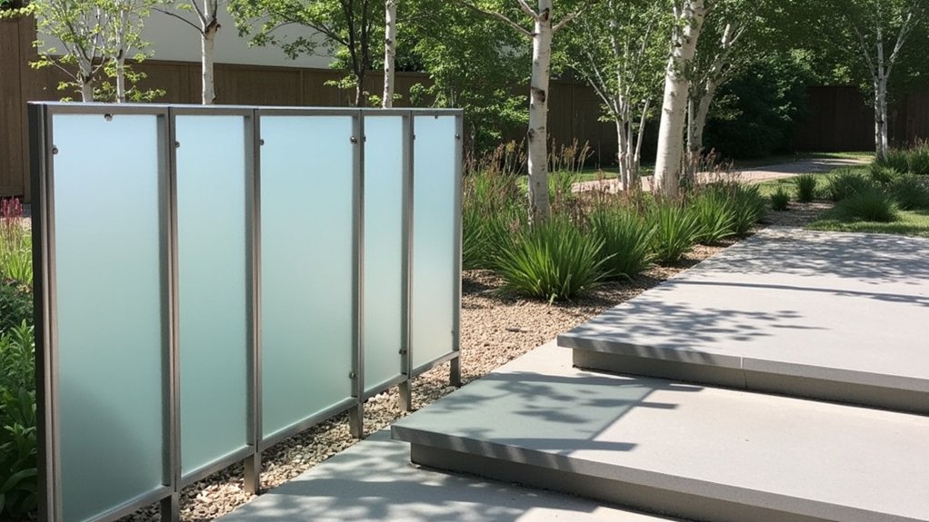 frosted glass privacy screens