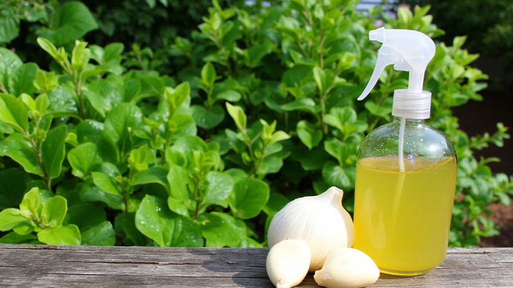 garlic spray repels slugs