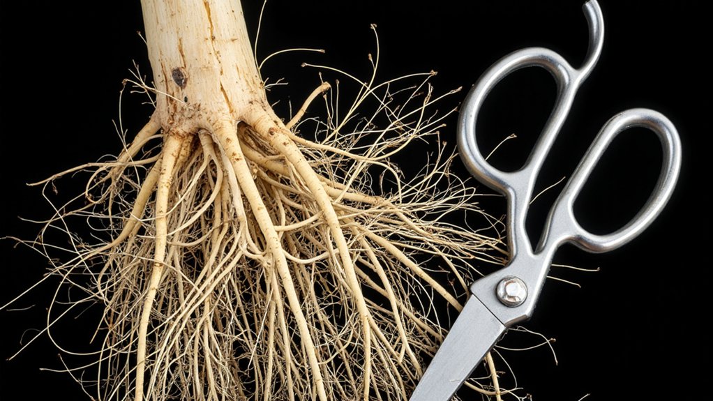 inspect plant root health