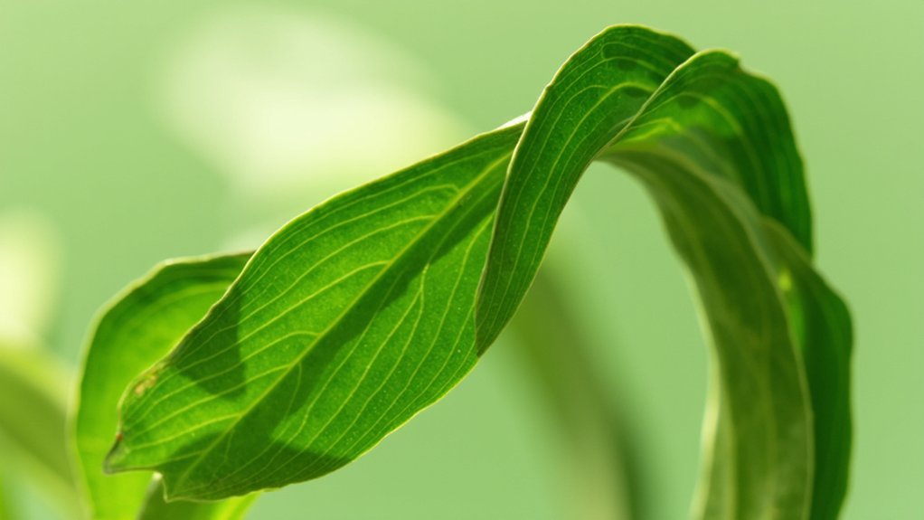 leaf curling indicates stress
