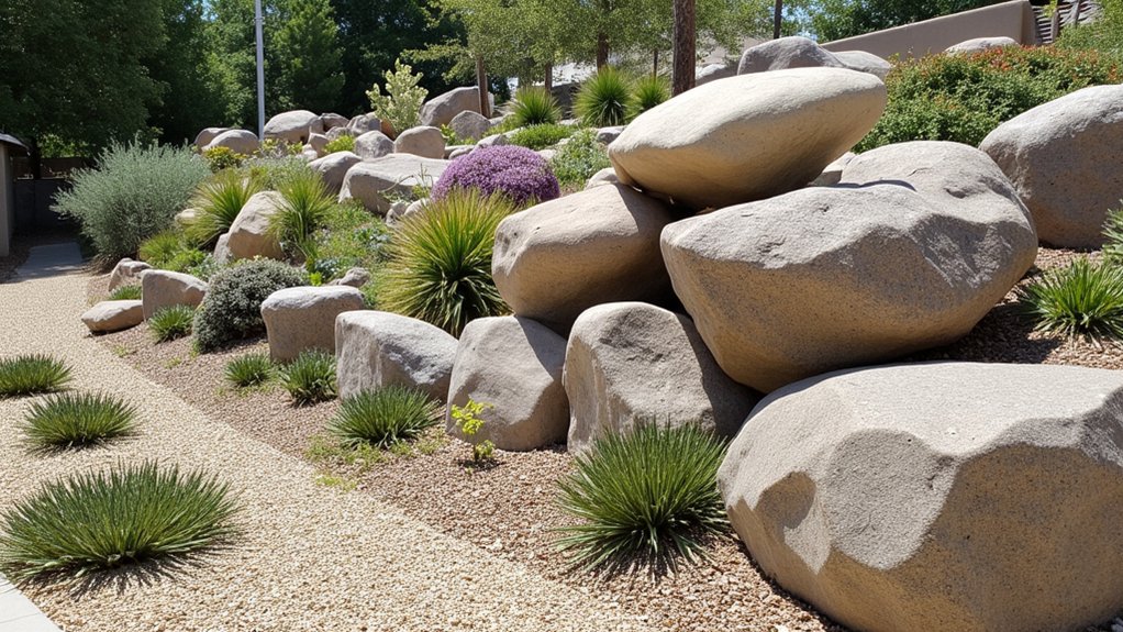 low maintenance rock garden layout