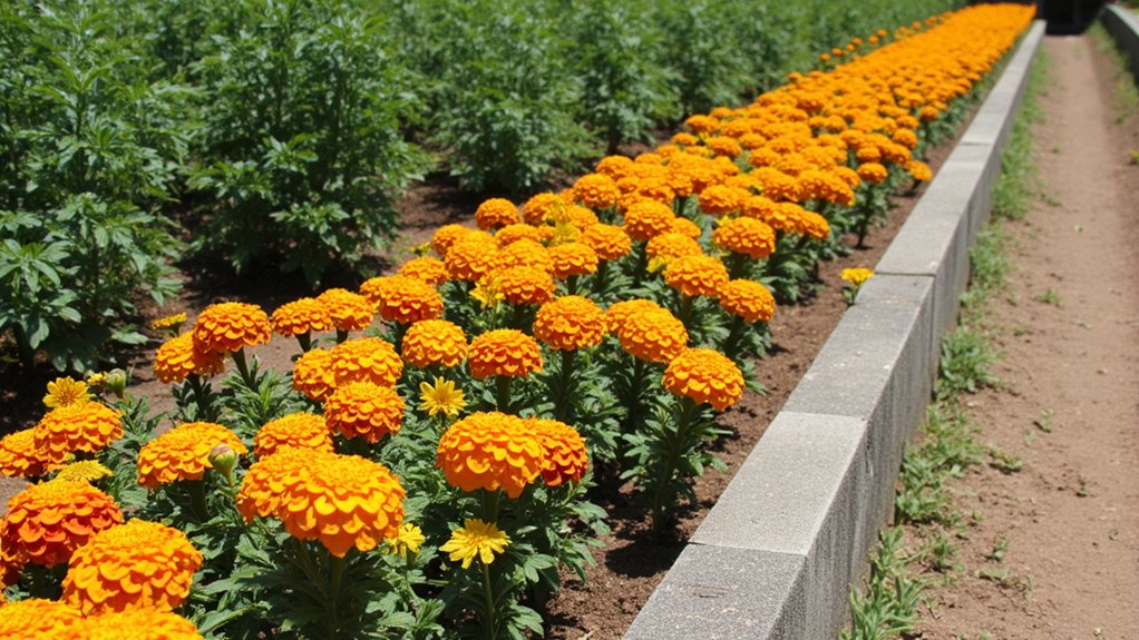 marigolds protect garden crops