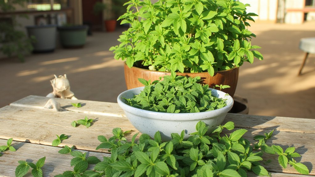 mint leaves repel insects