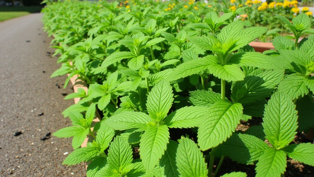 mint repels garden ants
