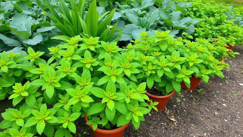mint repels garden pests
