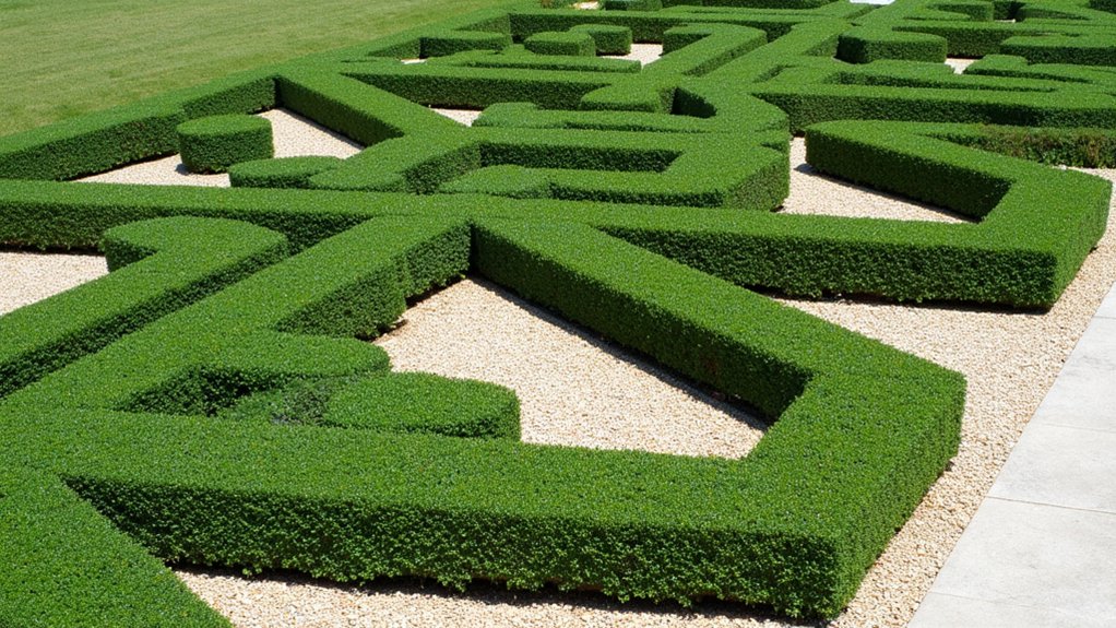 modern geometric hedge design