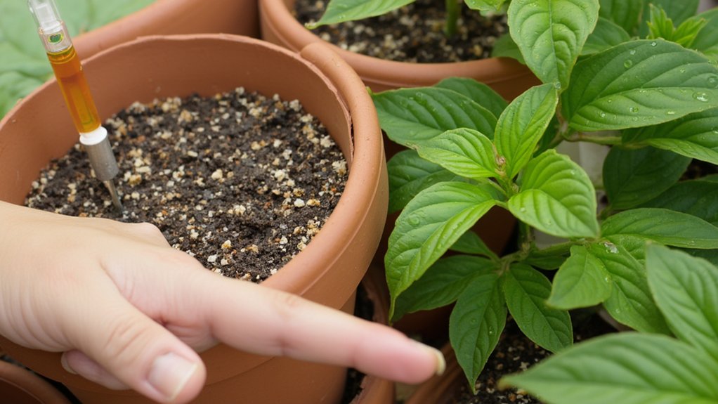 monitor soil moisture regularly