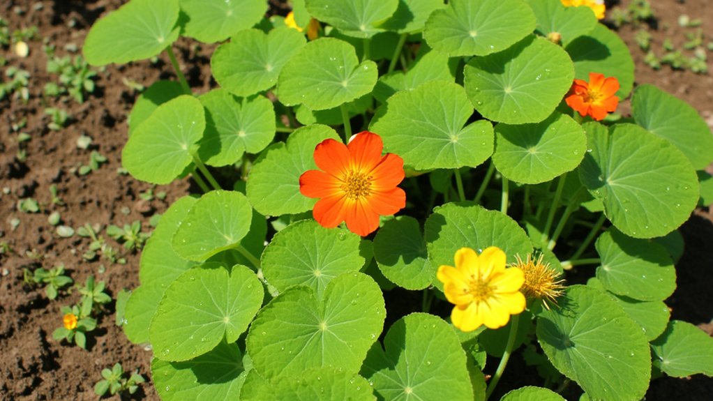 nasturtiums deter garden beetles