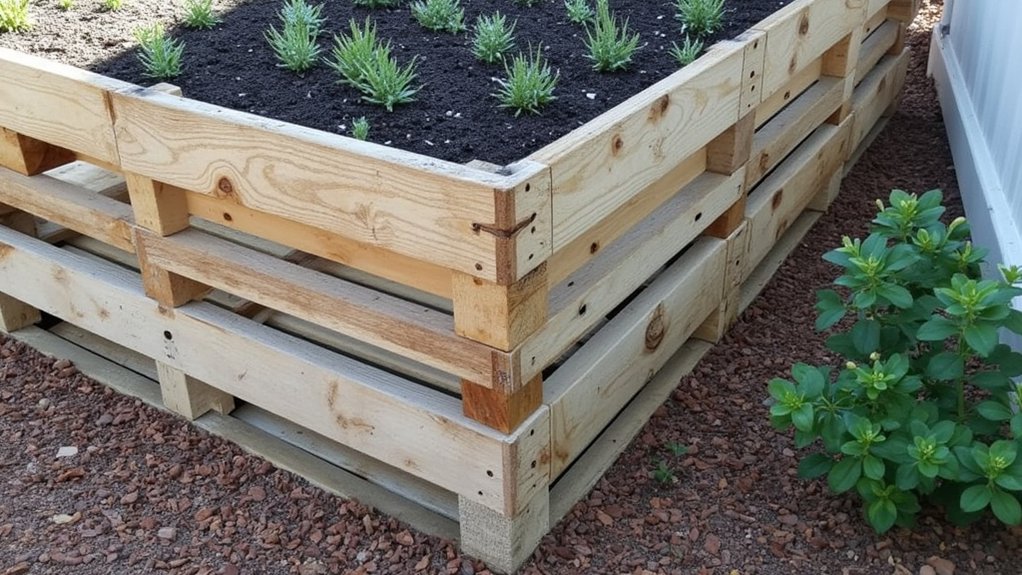 pallet raised garden bed