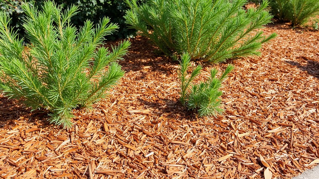 pine needle mulch deters pests