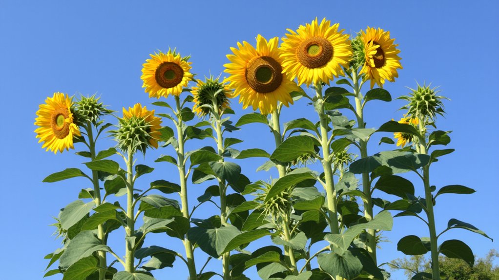 plant sunflowers for height