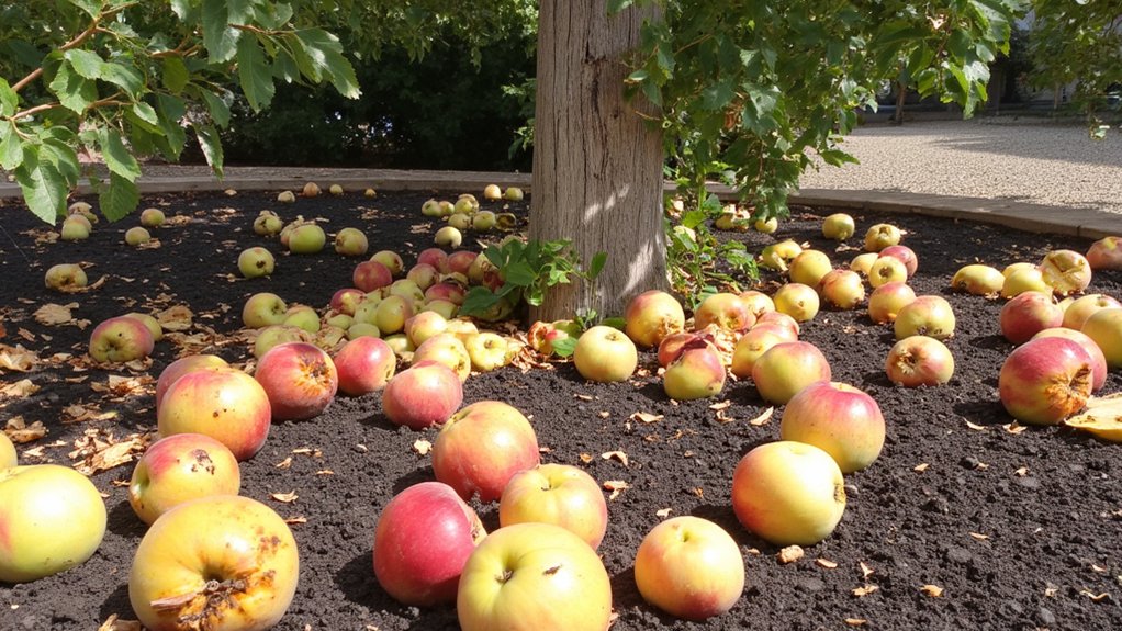 remove fallen fruit quickly