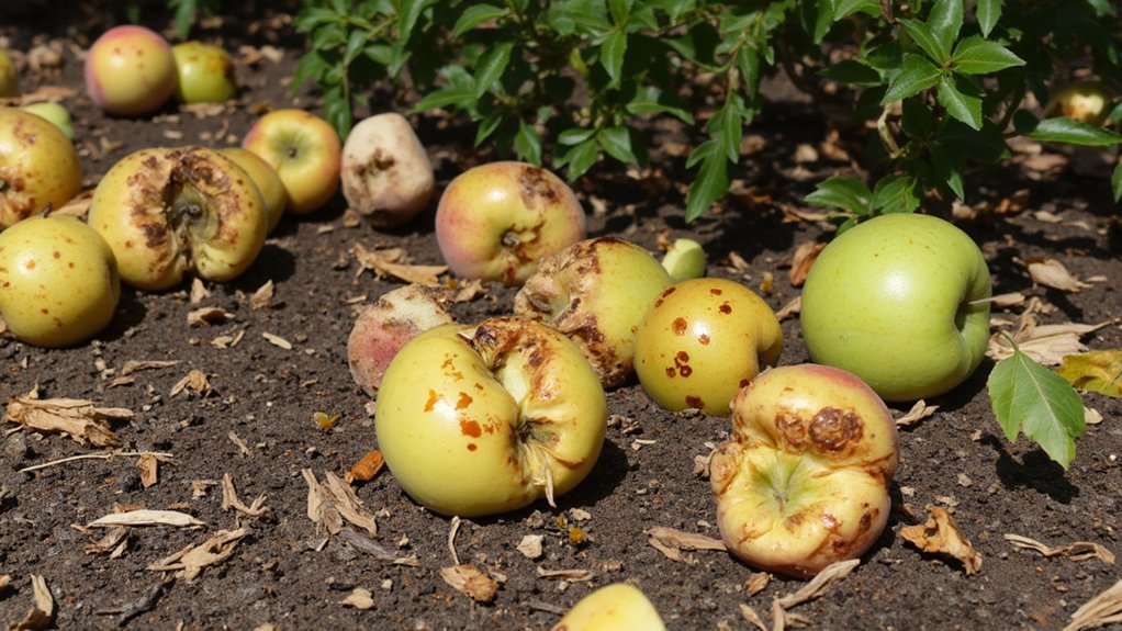 remove rotting fruit promptly