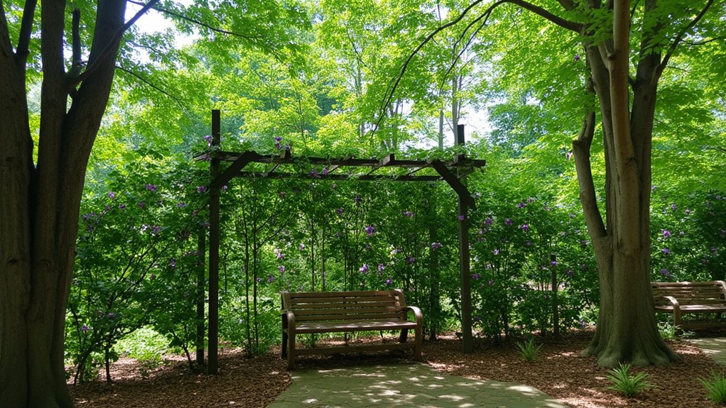 shady butterfly garden retreat