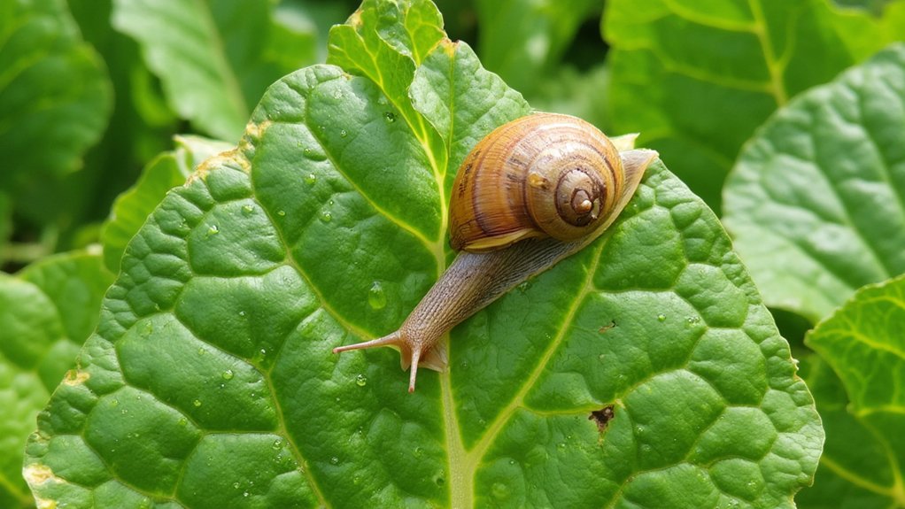 snail damage on greens