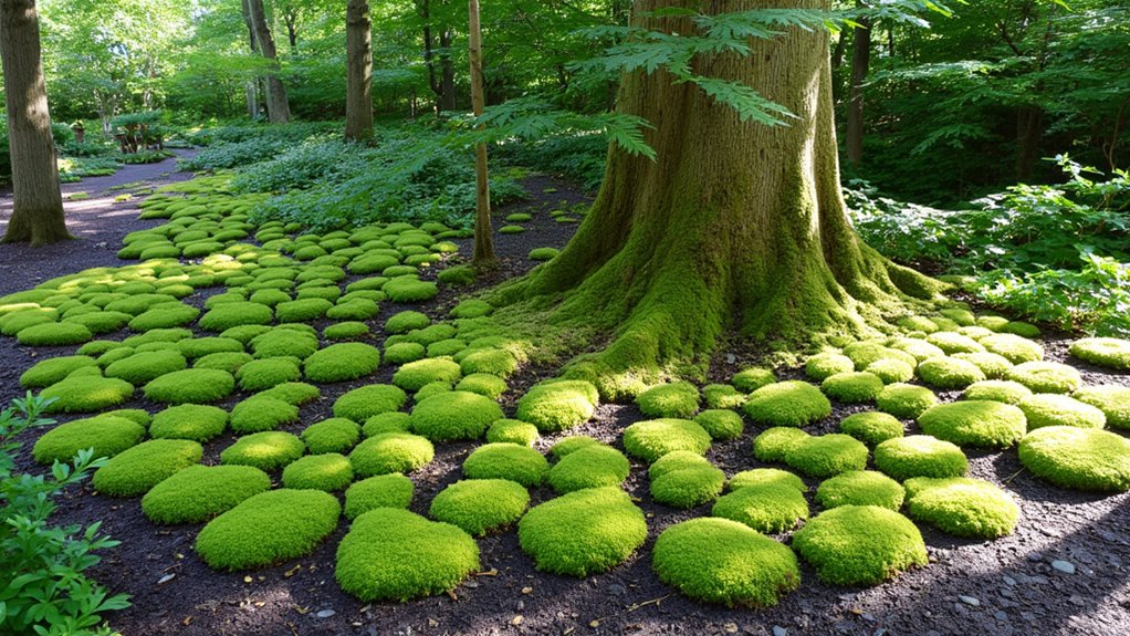sparse moss ground cover