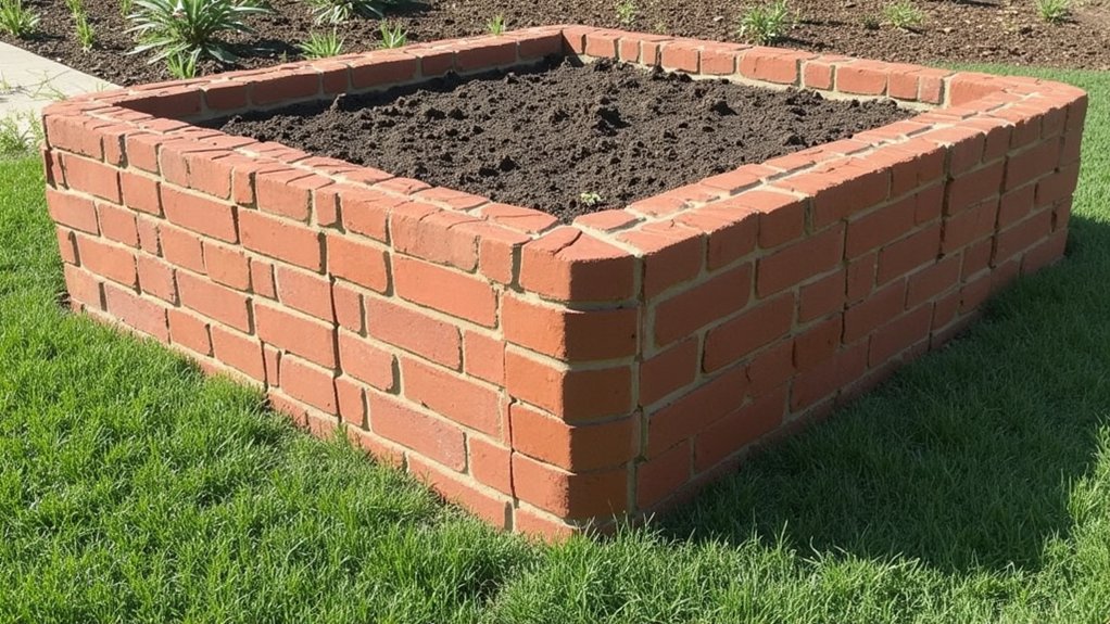stackable brick garden bed