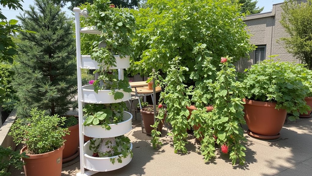 stackable vertical gardening towers
