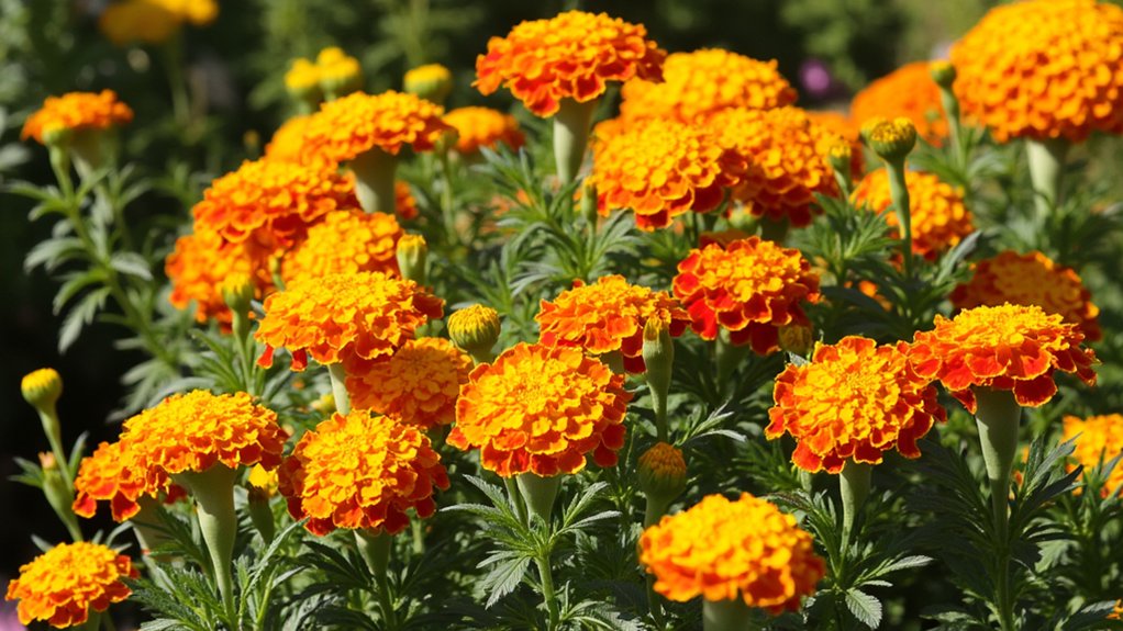 sun loving vibrant marigolds