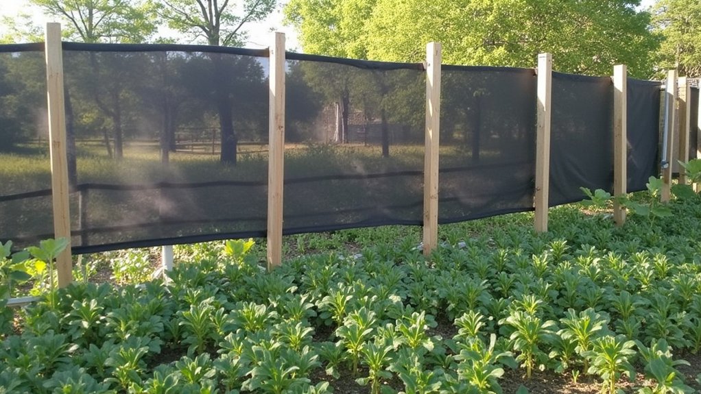 temporary sunblock garden walls