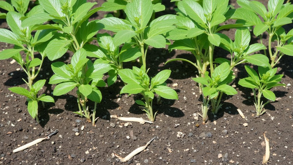thin young plants regularly