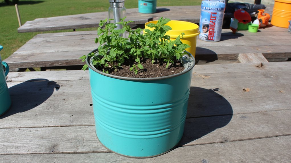 transform cans into planters