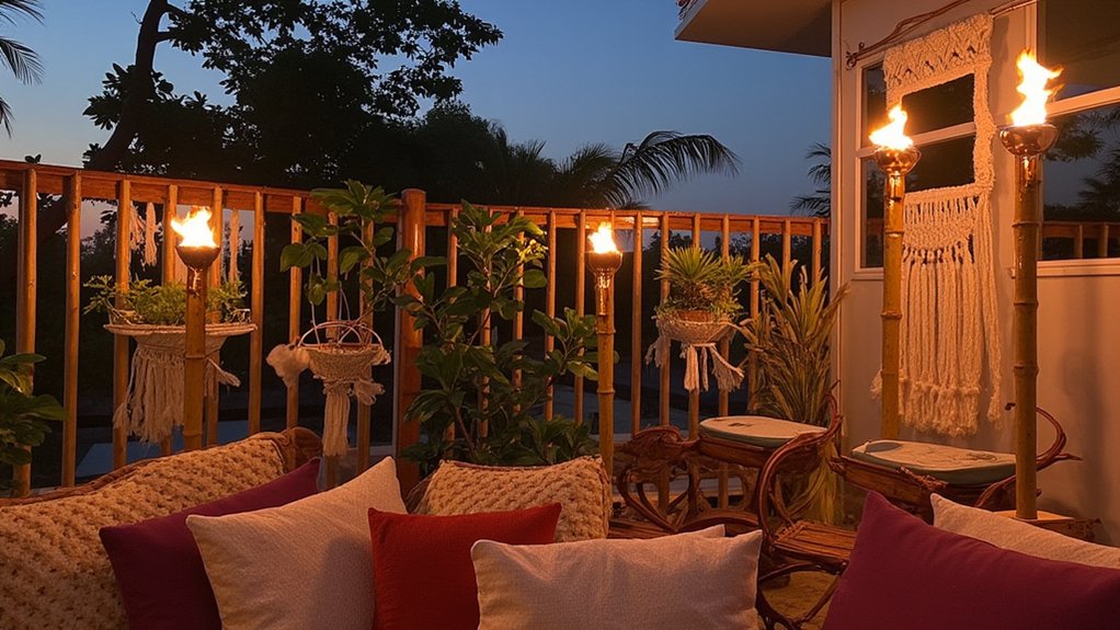 tropical tiki torch lighting