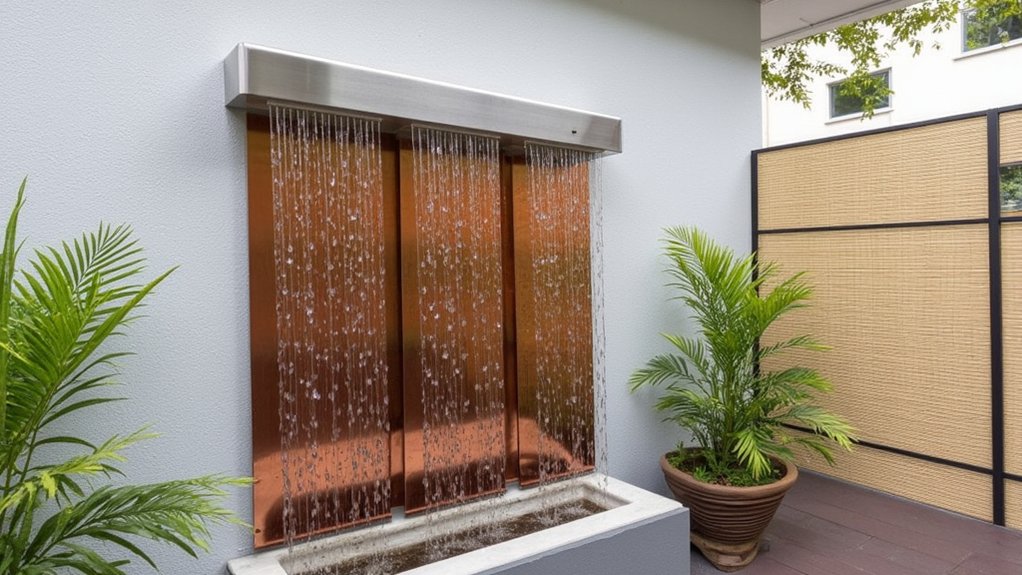 tropical waterfall balcony feature