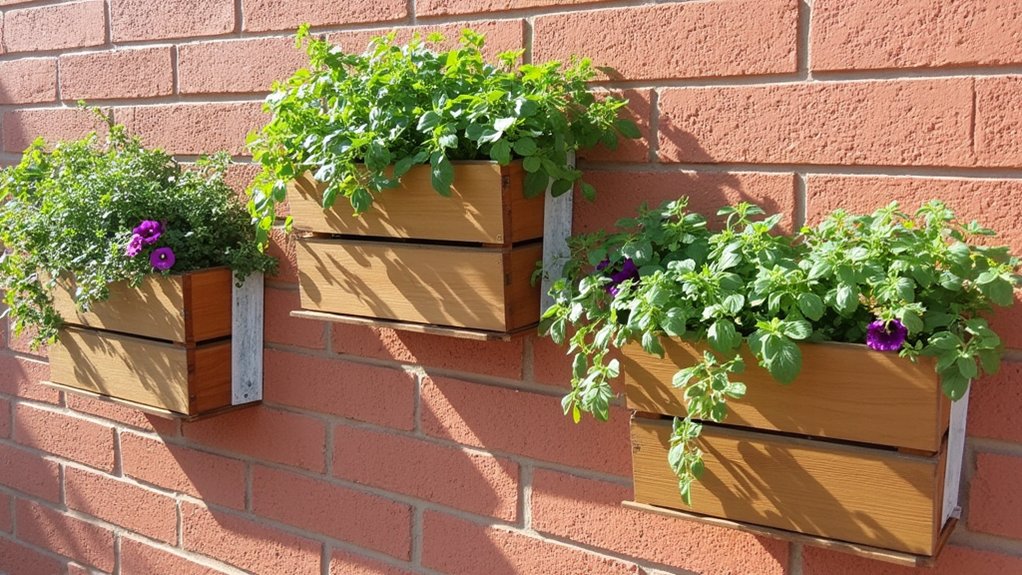 vertical gardening with planters