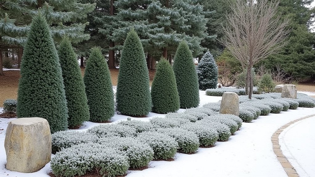 winter garden evergreen structure