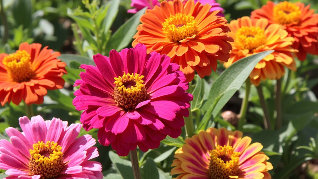 zinnias thrive in sunlight