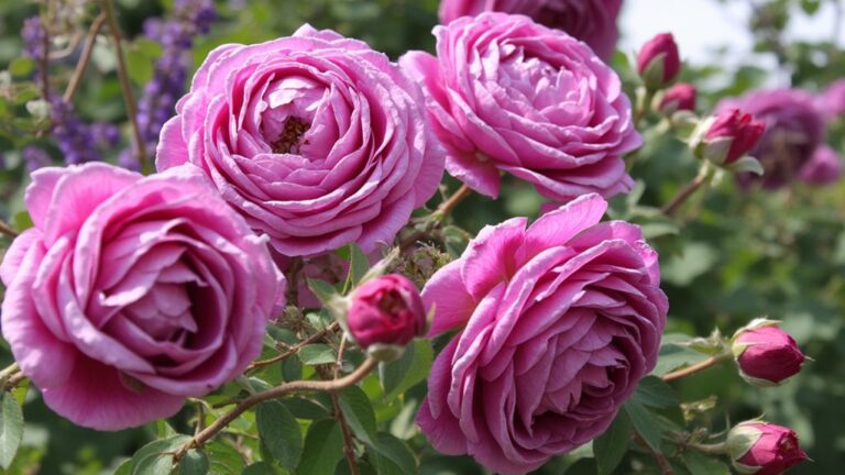 beautiful purple lilac roses