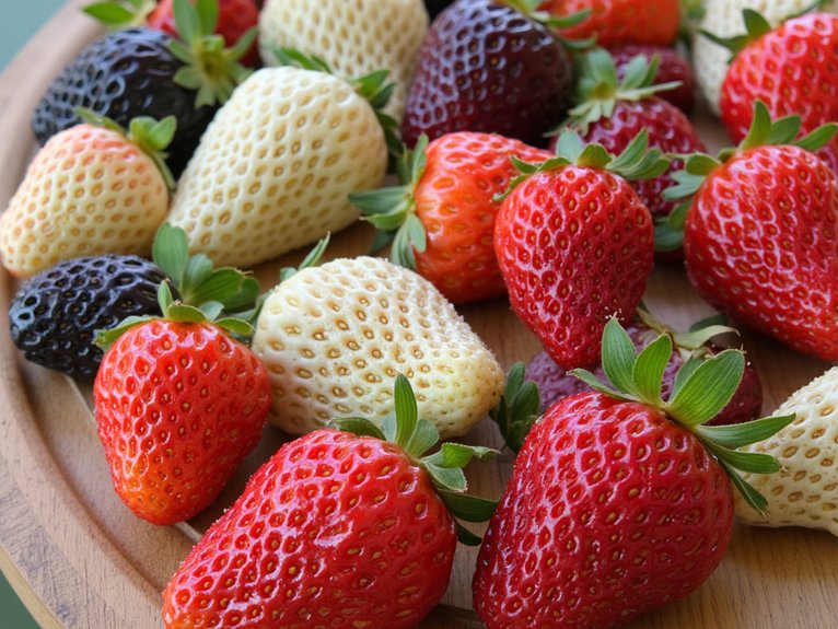 colorful and unique strawberries