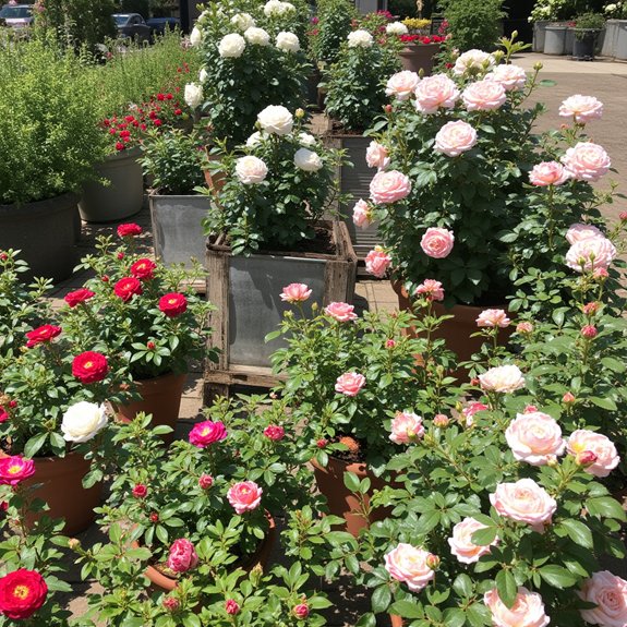 compact roses for containers