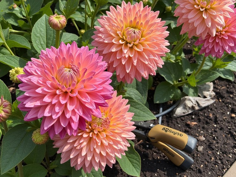 deadheading dahlias for blooms