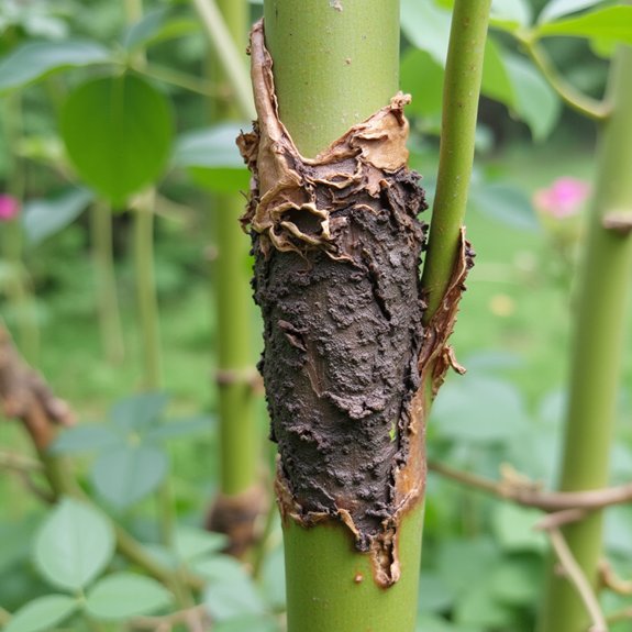 fungal lesions weaken canes