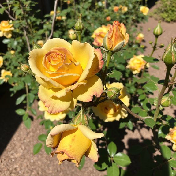 heat stress management for roses