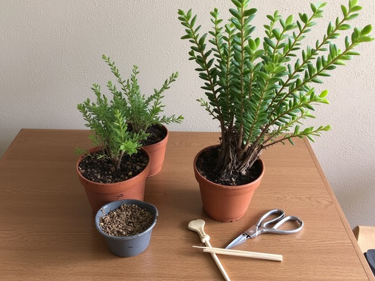 jade plant repotting steps