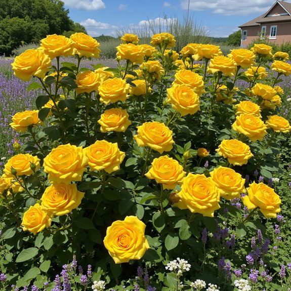 joyful yellow rose gardens