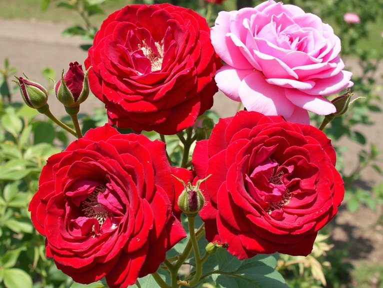 large blooming rose varieties selection