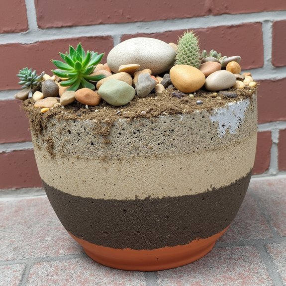layered rock gardening system