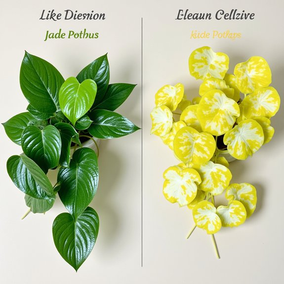 leaf color distinguishes cultivars