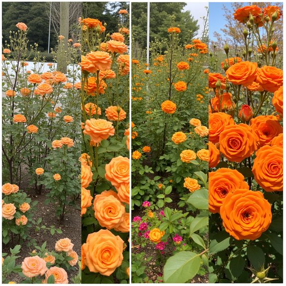 maximizing orange rose blooms