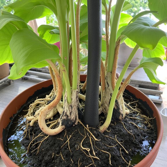 mushy stems indicate root rot